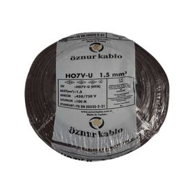 Öznur 1,5 mm Siyah H07V-U Nya Kablo