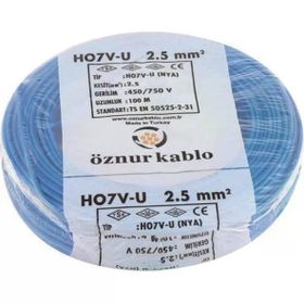 Öznur 2.5 mm 100 mt Mavi NYA Kablo