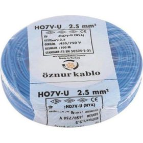 Öznur 2.5 mm 100 mt Mavi NYA Kablo