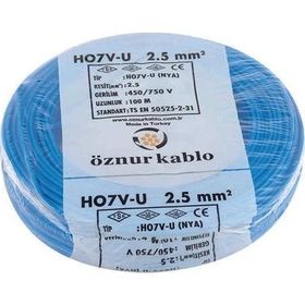 Öznur 2.5 mm 100 mt Mavi NYA Kablo