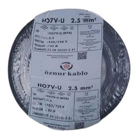 Öznur 2.5 mm 100 mt Siyah NYA Kablo