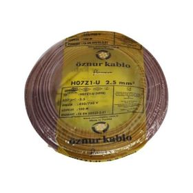 Öznur 2.5 mm H07Z1-U NYA HFFR Kahverengi Kablo