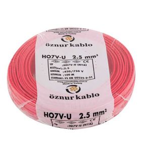 Öznur 2.5 mm Kırmızı NYA Kablo