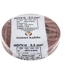 Öznur 2.5 mm NYA Kahve Kablo