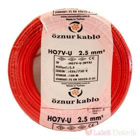 Öznur 2.5 mm Nya Kırmızı 100 m %100 Bakır Kablo