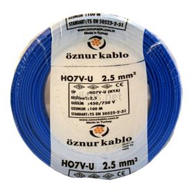 Öznur 2.5 mm Nya Mavi 100 m %100 Bakır Kablo