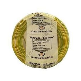 Öznur 2.5 mm Nya Sarı Yeşil 100 m %100 Bakır Kablo