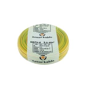 Öznur 2.5 mm Nya Sarı Yeşil 100 m %100 Bakır Kablo