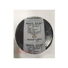 Öznur 2.5 mm Nya Siyah 100 m %100 Bakır Kablo
