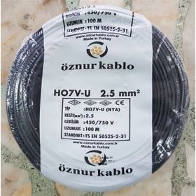 Öznur 2.5 mm Siyah NYA Kablo