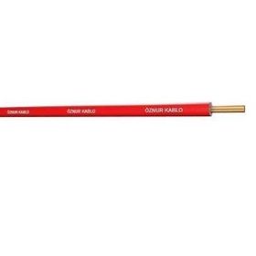 Öznur 2,5 mm Kırmızı H07V-U Nya Kablo