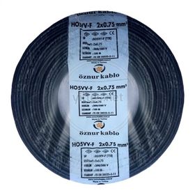 Öznur 2x0.75 mm 25 mt Siyah TTR Kablo
