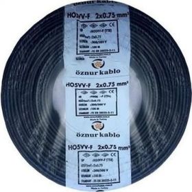 Öznur 2x0.75 mm 25 mt Siyah TTR Kablo