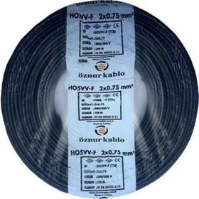 Öznur 2x0.75 mm 25 mt Siyah TTR Kablo