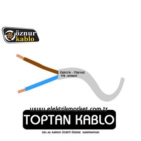 Öznur 2x1 TTR NYMHY H05VV-F Siyah Kablo