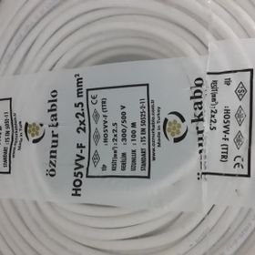 Öznur 2x2.5 mm Ttr 100 m Beyaz Kablo