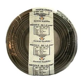 Öznur 3 x 1.5 mm 12 mt Siyah Tam Bakır Ttr Kablo