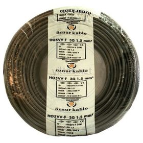 Öznur 3 x 1.5 mm 13 mt Siyah Tam Bakır Ttr Kablo