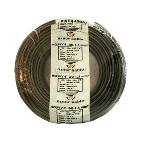 Öznur 3 x 1.5 mm 25 mt Siyah Tam Bakır Ttr Kablo