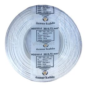 Öznur 3x0.75 mm Ttr 100 m Beyaz Kablo