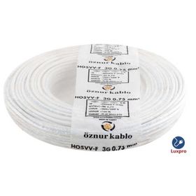 Öznur 3x0.75 mm Ttr 100 m Beyaz Kablo