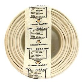 Öznur 3x2.5 mm Ttr 100 m Beyaz Kablo