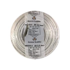 Öznur 3x2.5 mm2 TTR H05VV-F NYMHY 100 metre Beyaz Enerji Kablosu