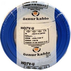 Öznur 4 mm Nya Mavi 100 m %100 Bakır Kablo