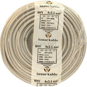 Öznur 4x2,5 mm Antigron 11 m Tam Bakır Nym Kablo