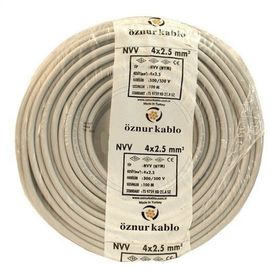 Öznur 4x2,5 mm Antigron 15 m Tam Bakır Nym Kablo