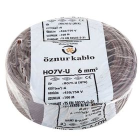 Öznur 6 mm 100 mt Siyah NYA Kablo