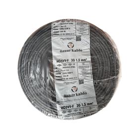 Öznur H05VV-F 100 mt 3x1.5 mm Siyah Ttr Çok Telli Kablo