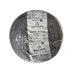 Öznur H05VV-F 100 mt 3x1.5 mm Siyah Ttr Çok Telli Kablo