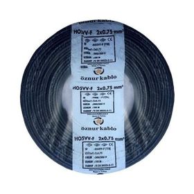 Öznur H05Vv-F 3 x 0.75 mm Siyah Tam Bakır 12 mt Ttr Kablo