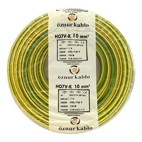 Öznur H07V-K 4 mm Sarı Yeşil Nyaf Çok Telli Halojen Free Kablo