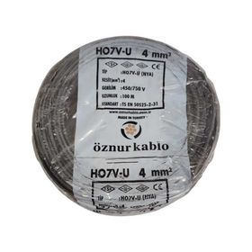 Öznur H07v-U 4 mm Siyah Nya Kablo