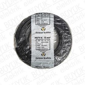 Öznur H07v-U Nyaf 6 mm 100 m Siyah Kablo