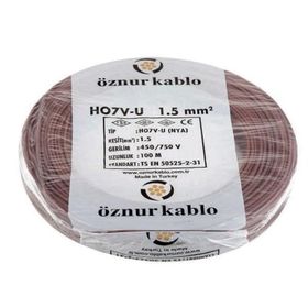 Öznur Nya 1.5 mm 20m Kahverengi Tam Bakır Kablo
