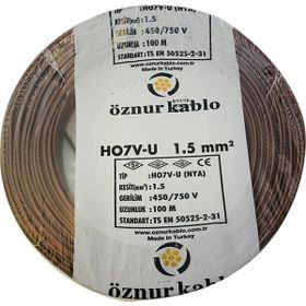 Öznur Nya 1.5 mm 20m Kahverengi Tam Bakır Kablo