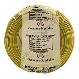 Öznur Nya 2.5 mm² 15 m 100 m Sarı-Yeşil Tek Damar Kablo