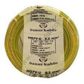Öznur Nya 2.5 mm² 15 m 100 m Sarı-Yeşil Tek Damar Kablo