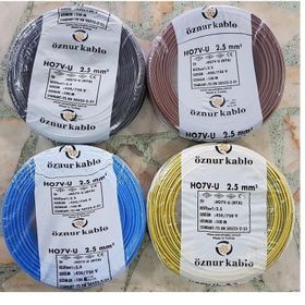 Öznur Nya 2.5 mm² 15 m 100 m Sarı-Yeşil Tek Damar Kablo