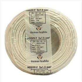 Öznur Ttr 2x1.5 mm 25 m Beyaz Kablo