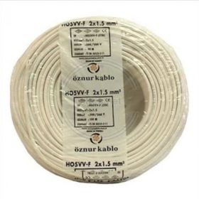 Öznur Ttr 2x1.5 mm 25 m Beyaz Kablo