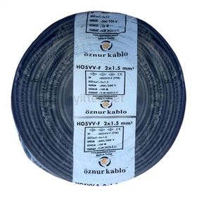 Öznur Ttr 2x1.5 mm 25 m Siyah Kablo