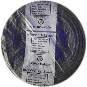 Öznur Ttr 2x1.5 mm 25 m Siyah Kablo