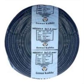 Öznur Ttr 2x1.5 mm 25 m Siyah Kablo