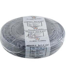Öznur TTR 2x1,5 Beyaz Siyah Kablo