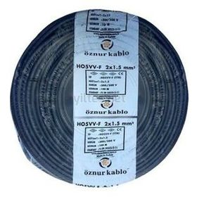 Öznur Ttr 2x2.5 mm2 1m Siyah Kablo