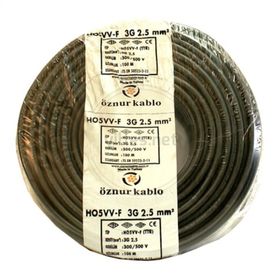 Öznur Ttr 3x2.5 mm 10 m Siyah Kablo